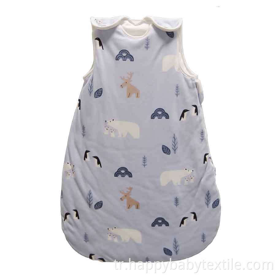 Pamuklu baskılı yelek uyku tulumu Cotton Printed Vest Sleeping Bag